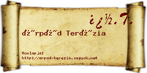 Árpád Terézia névjegykártya