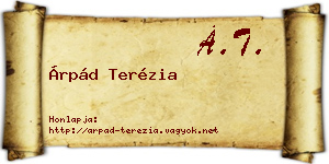 Árpád Terézia névjegykártya