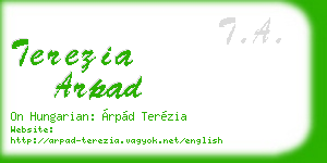 terezia arpad business card